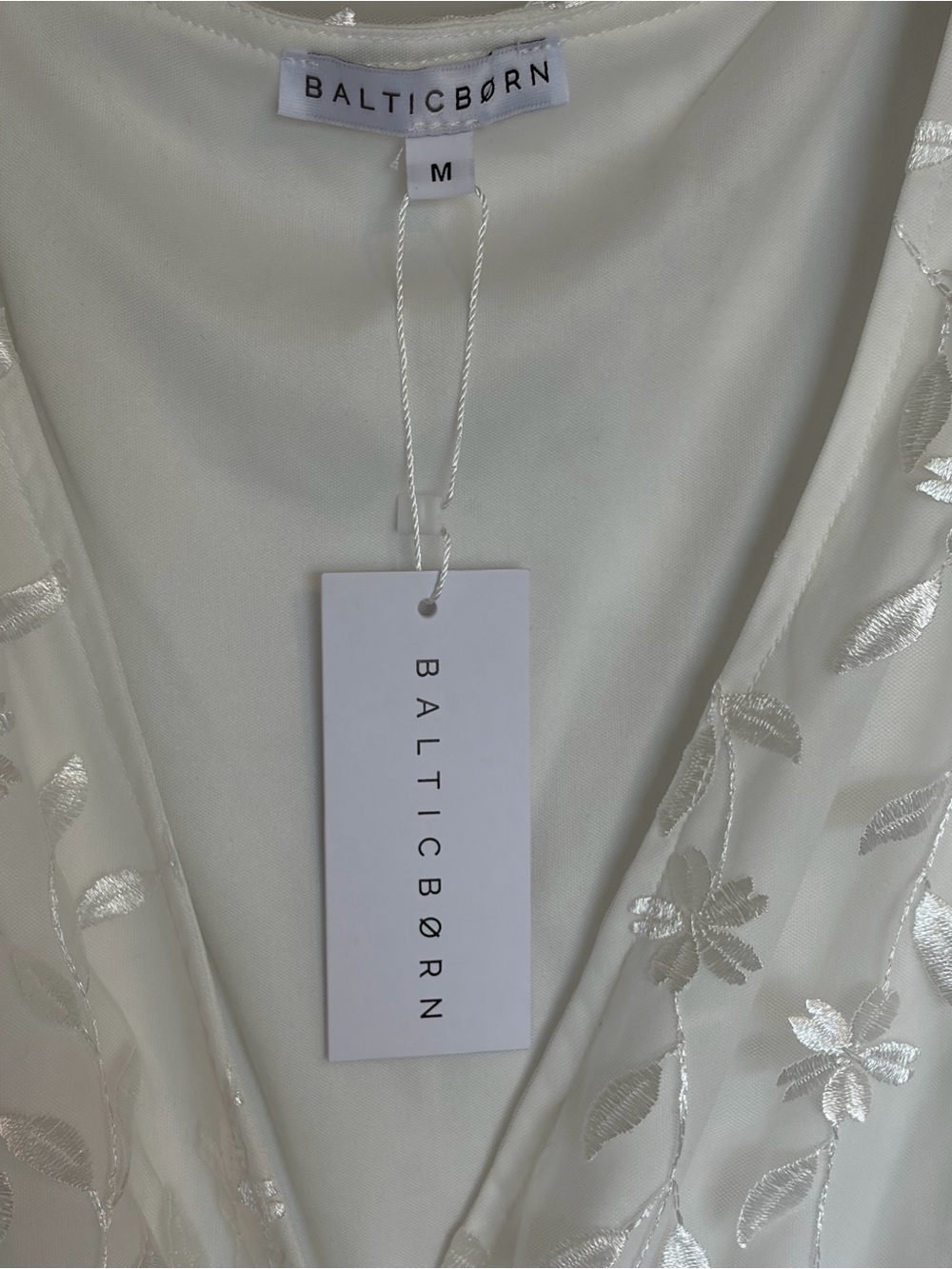Baltic Born White Marseille Floral Embossed Maxi Dress Medium - Picture 9 of 10